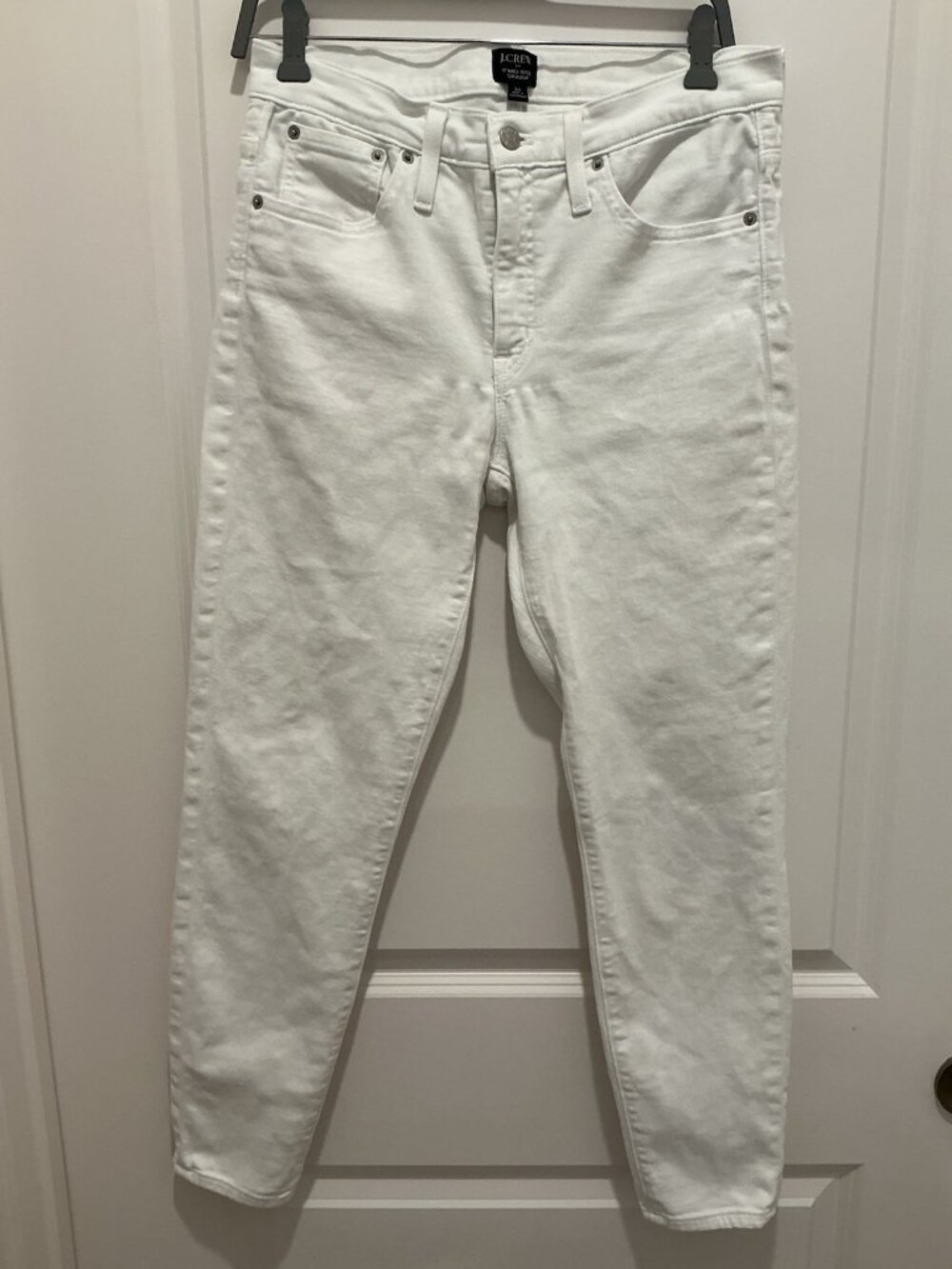 J. Crew White Jean Size 30 Women’s White 9” Mid-Rise Skinny Fit - Picture 1 of 11